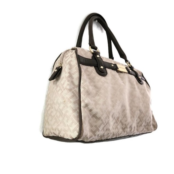 Tommy Hilfiger Women's Tan Canvas Double Handle Tote - Picture 4 of 8